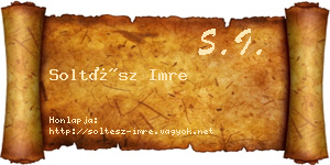Soltész Imre névjegykártya