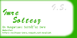 imre soltesz business card